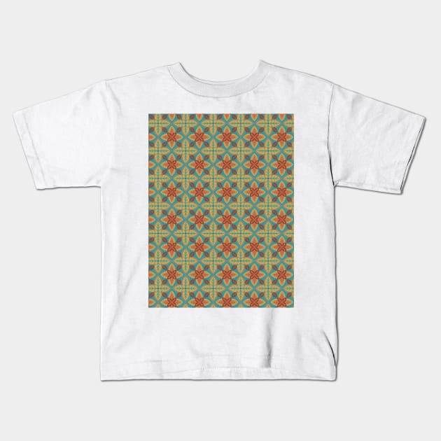 Leaf Batik Pattern Kids T-Shirt by zarya_kiqo